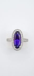 925 Vintage Sterling Silver And CZ Ring
