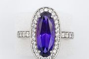 925 Vintage Sterling Silver And CZ Ring