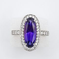 925 Vintage Sterling Silver And CZ Ring