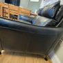 2 Seater Black Leather Sofa. Image 3