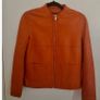 Massimo Dutti orange leather jacket size S Image 3
