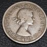 1955 Two Shillings Coin UK Elizabeth Great Britain Image 4