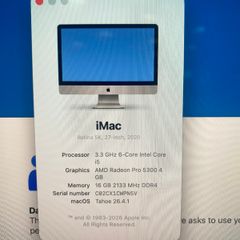 27-inch iMac Retina 5k (2020) like new.