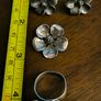 Silver set . Earrings, pendant, ring. Image 6