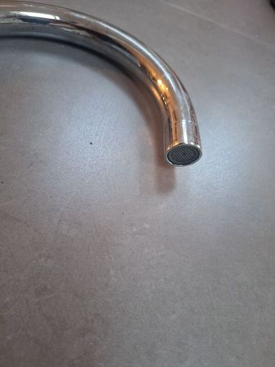 Steel kitchen tap