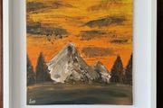 Fine abstract art painting (Amber Ridge)