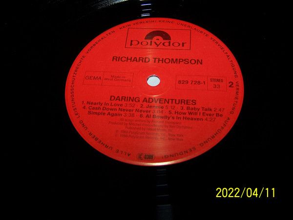 Richard Thompson - Daring Adventures - vinyl limited edition