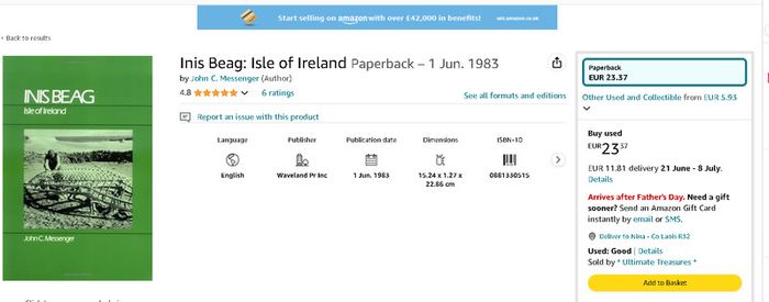 Inis Beag: Isle of Ireland John C. Messenger