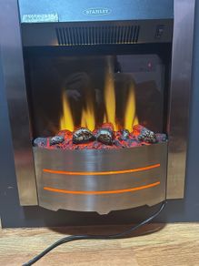Stanley Argon Bailey Insert Electric Fire Brushed Chrome