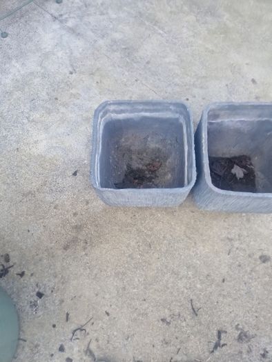grey stone pots