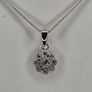 Ernest Jones Love & Life Sterling Silver Flower Necklace Earrings Set Boxed Image 5