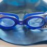 Speedo Swim Set Blue Silicone Swim Cap Goggles Adult Image 2