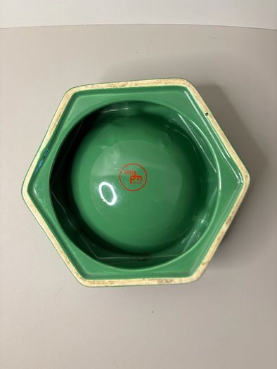 Rare Vintage Wade England 7 Up Ashtray Hexagon - Seven Up Memorabilia Porcelain