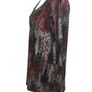 Changes Red White Blue Stretch Tunic Top Pockets Beaded Neckline Uk 14 Image 3