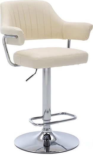 Modern Emper Padded Swivel Faux Leather Breakfast Kitchen Bar Stool Pub Barstool MULTIPLE COLOURS AVAILABLE (FREE POSTAGE)