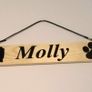 Door Kennel Wooden Hanging Sign Plaque with dog puppy name Image 2