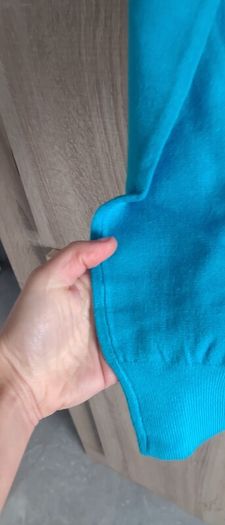Turquoise turtleneck jumper front deco fits Xs s m