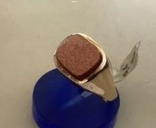 New 9ct Gold Ring. Having A Very Unusual Gold Stone. (GREAT PRICE)