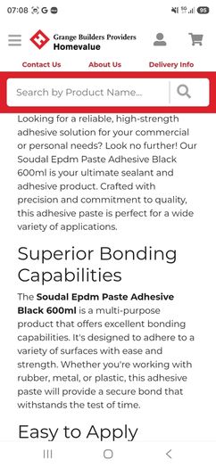 Soudal epdm adhesive roof repair