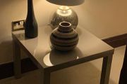 high gloss side table
