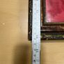 VTG Framed Wooden Crucifix Red Velvet backing Jesus Christ Figure Image 6