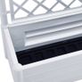 Garden Planter with Trellis 100x43x142 cm PP White Image 3