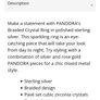 Pandora Braided Crystal Ring Size 56 Image 2