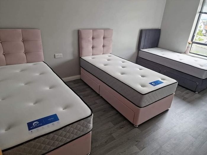 Single bed with mattress brand new available in many colors