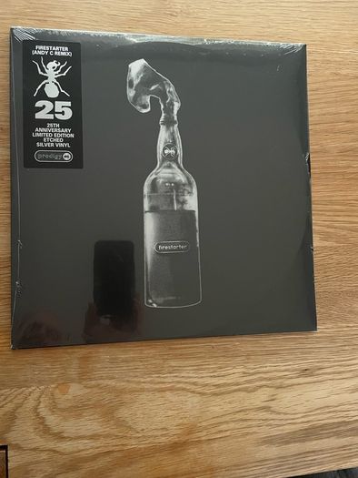 The Prodigy - Firestarter Andy C Remix - 25th Anniversary Ltd Edition Etched Silver Vinyl - 12" Vinyl - 2022 XL Recordings - XL1277T