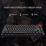 GM326 Mechanical Keyboard,Wired Gaming Keyboard,75% Percent TKL Hot Swappable Compact LED Backlit USB C Mechanical Gaming Keyboards with Knob for PC Windows Mac,QWERTY Layout,Black,Red Switches Image 3