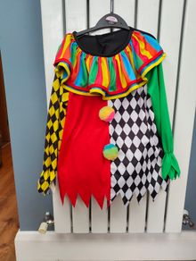 Halloween clown costume size 7-8yo