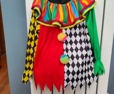Halloween clown costume size 7-8yo