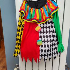 Halloween clown costume size 7-8yo