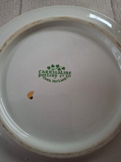 Carrigakine Pottery Cork Ireland Tea Pot And a pottery  carraigaline  stand plate