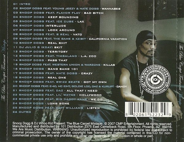 Snoop Dog. The Blue Carpet Treatment Mixtape. CD. Free Postage!