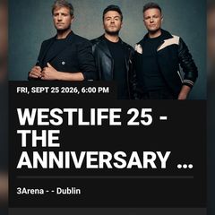 Westlife Standing 25th September