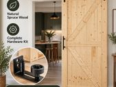 Wooden Sliding Barn Door with Hardware Kit