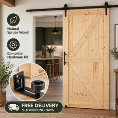 Wooden Sliding Barn Door with Hardware Kit