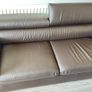 Modern Dark Brown Leather Sofa Image 4