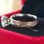 Silver and gold plated diamond ring size 7 Image 2