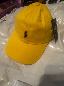 RL Ralph Blue/yellow  Polo Baseball Cap with Small Horse Logo Embroidery - Unisex Soft Top Hat