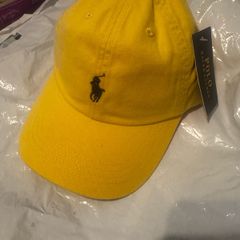 RL Ralph Blue/yellow  Polo Baseball Cap with Small Horse Logo Embroidery - Unisex Soft Top Hat