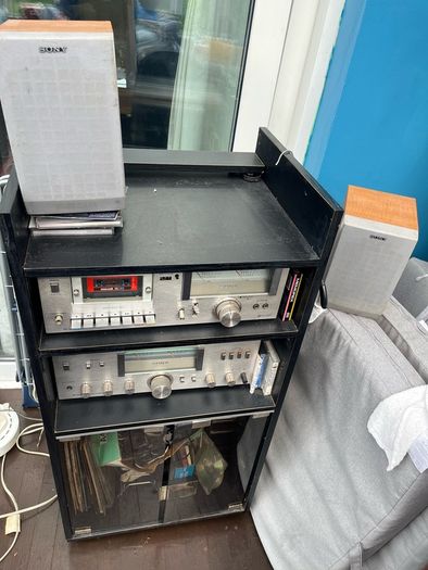 1980s Sony Amplifier Tape Deck and two sets of speakers