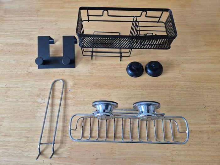New + old bathroom accessories
