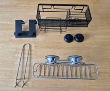 New + old bathroom accessories