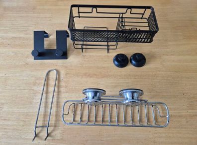 New + old bathroom accessories