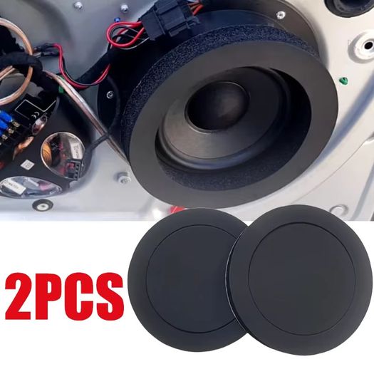 2pcs 6.5 Inch Universal Car Door Speaker Foam Rings, Soundproof Insulation Padding for Bass Improvement and Noise Reduction