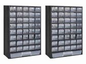 41-Drawer Storage Cabinet Tool Box 2 pcs Plastic