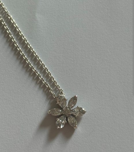 Pandora Sparkling Herbarium Cluster Necklace and Matching Earrings Set