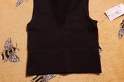 new black stretch v neck